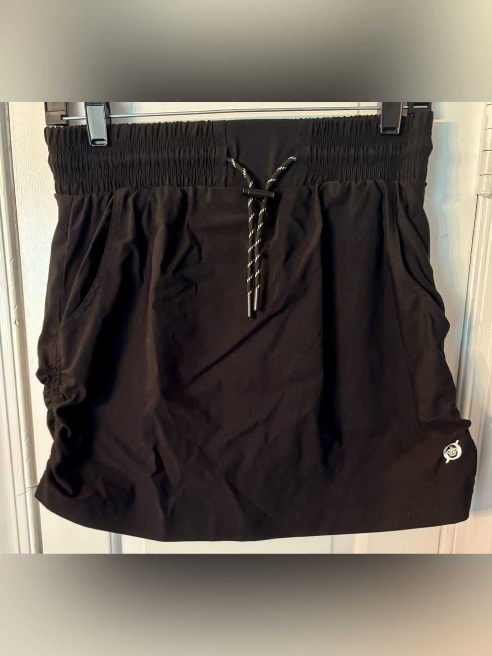 Born Black Drawstring Mini Skirt